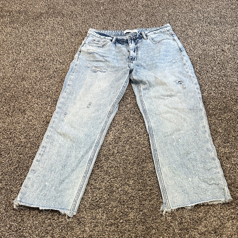 Lovervet by Vervet Cropped Distressed Jeans Size 29 waist